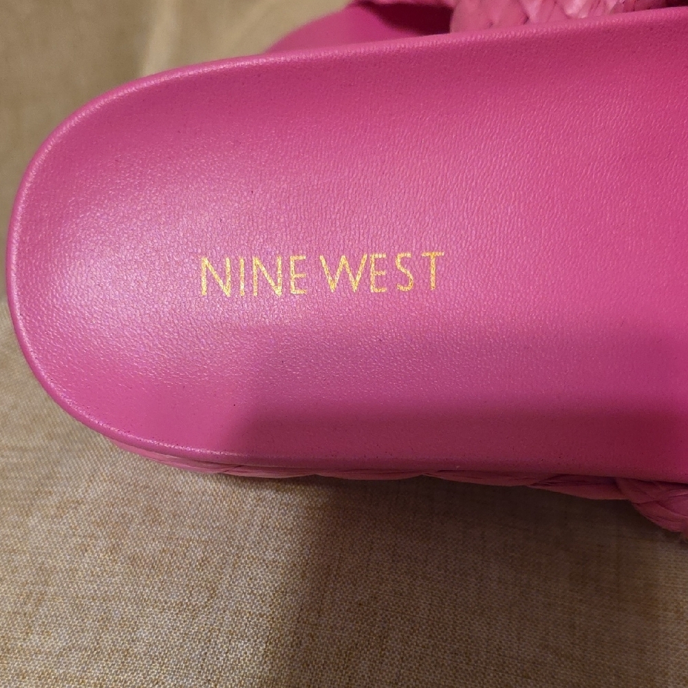 Nine West Pink Woven Platform Sandals - Picture 3 of 8